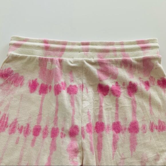 Threads 4 Thought Ivory and Pink Watercolor Tie Dye Pull On Shorts Small - Picture 8 of 10